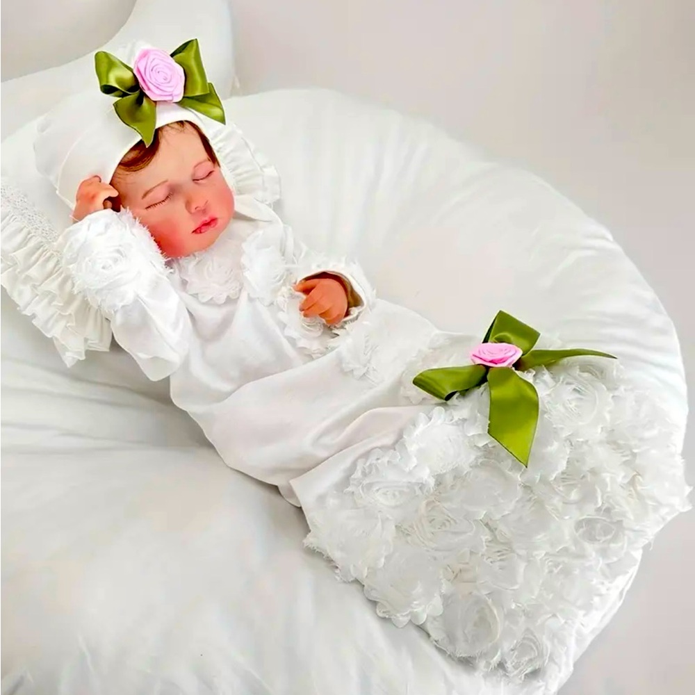 Newborn boutique gown and hat